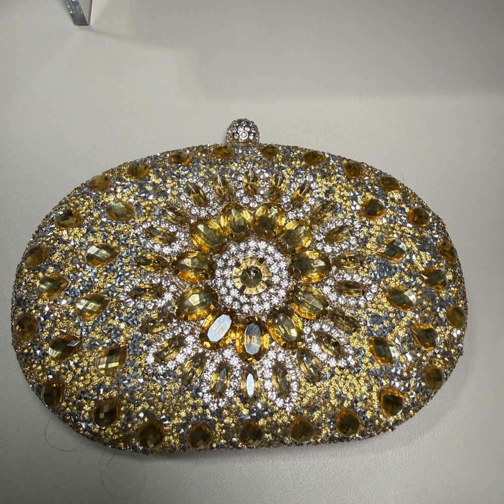 Elegant Gold and Silver Clutch